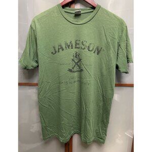 Jameson Irish Whiskey Vintage 80s 90s Green Mens Promo T-Shirt Tee Size Large